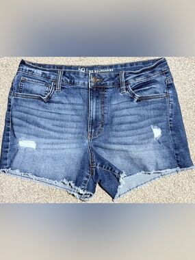 No Boundaries Blue Ripped Denim Cutoff Shorts
